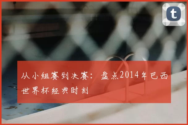 从小组赛到决赛:盘点2014年巴西世界杯经典时刻